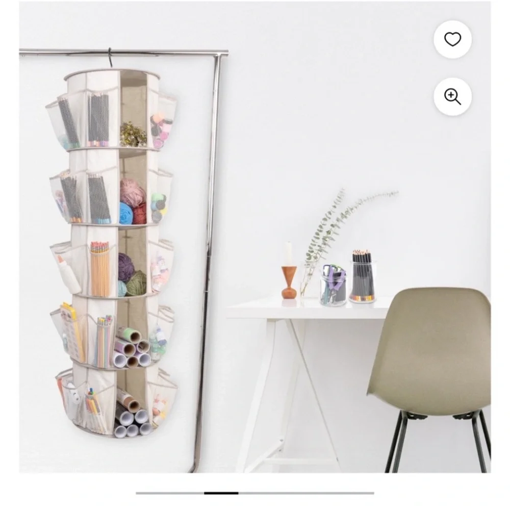 Hanging Organizer with Multiple Pockets - Cream